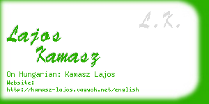 lajos kamasz business card